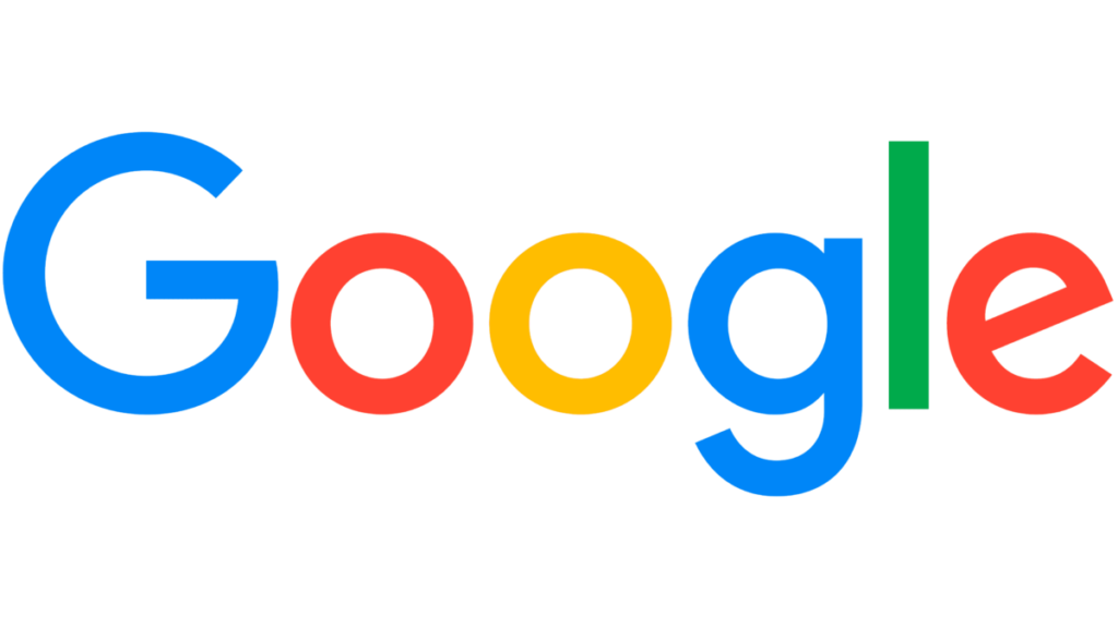 לוגו של גוגל שכתוב בו גוגל באותיות באנגלית בצבעים כחול, אדום, צהוב וירוק. לוגו זה נמצא בדף האתר פאמפאדס תחת הכותרת של קידום עסק בגוגל